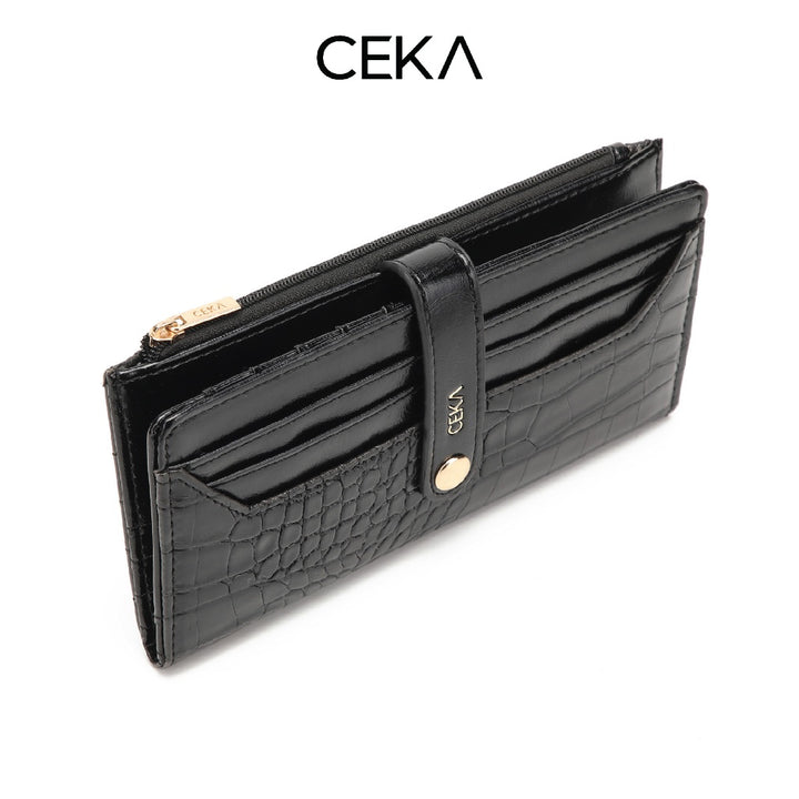 Ceka Wallet CEKA Dompet Panjang Wanita Croco Kartu - Ralyka Long Wallet