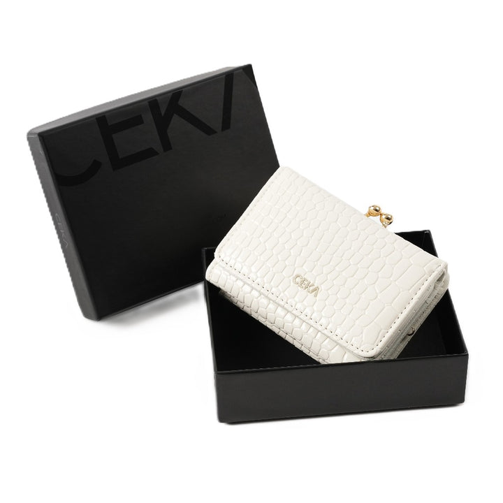 Ceka Wallet CEKA Elvara Short Wallet — Dompet Wanita Mini Kekinian Motif Croco