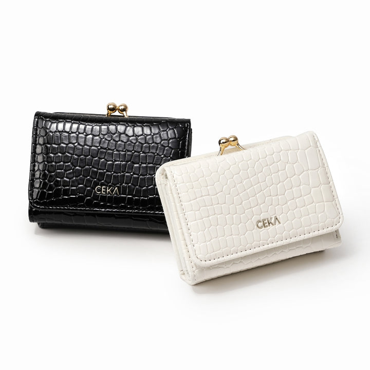 Ceka Wallet CEKA Elvara Short Wallet — Dompet Wanita Mini Kekinian Motif Croco